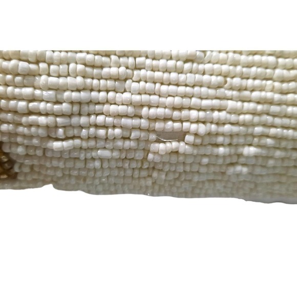 Laurel Grove Beaded Decorative Owl Pillow Gold/White 12"x12" - Picture 5 of 5